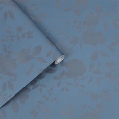 Westbourne Floral Wallpaper 118484 by Laura Ashley in Midnight Blue