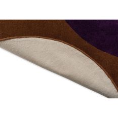 Flower Spot Wool Rugs 158401 by Orla Kiely in Chestnut Violet