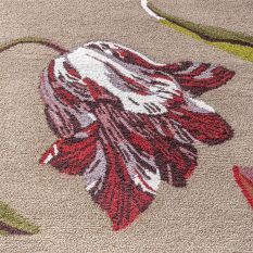 Botanical Tulip Indoor Outdoor Rug 455610 by Ted Baker in Burgundy