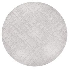 Louis De Poortere Structures Baobab 9198 Circle Rugs in Tsingy Oyster