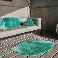 Emerald 302 Gemstone Bath Mat in Lagoon Green by Designer Abyss & Habidecor