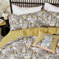 Doggy Day Care Bedding by Scion in Mustard Yellow