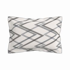 Emani Geometric Bedding by Bedeck of Belfast in Chalk Charcoal Grey