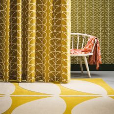 Yellow Stem Rugs 59306 in Black by Orla Kiely