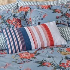 Chinoise Floral Stripe Cushion by Joules in Multi