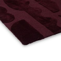 Twinset Mural Wool Rugs in Burgundy 121100 By Brink and Campman