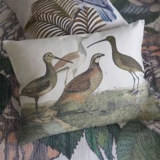 Birds Of A Feather Cushion in Parchment Brown by John Derian