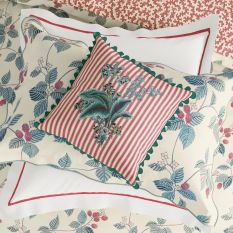 Rubus Floral Cushion by Sanderson in Raspberry Pink