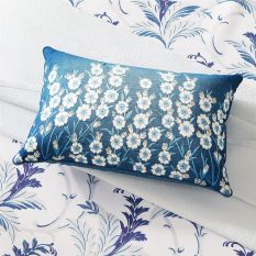 Baroque Swanswick Cushion by V&A in Indigo Blue