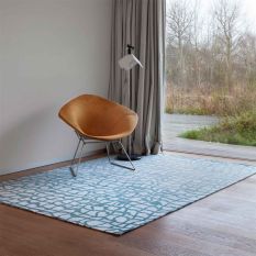 Louis De Poortere Modern Abstract Mad Men Dedalo Rugs 9203 in Blue Marine