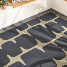 Lohko Indoor Outdoor Rugs 425805 by Scion in Liquorice Black