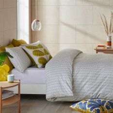 Tiny Stem Cotton Bedding by Orla Kiely in Light Cool Grey