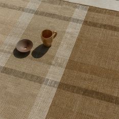 Zona Block Stripe Indoor Outdoor Rug 497501 by Brink & Campman in Cashew