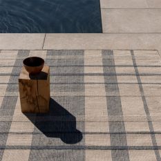 Zona Check Indoor Outdoor Rug 497408 by Brink & Campman in Denim Blue