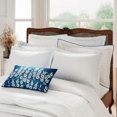 Samara Textured Cotton Bedding by V&A in White