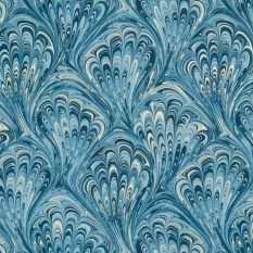 Pavone Wallpaper W0095 06 by Clarke and Clarke in Teal Gold