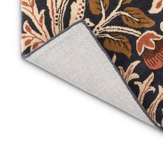 Artichoke Runner Rugs 127103 in Amber Charcoal By William Morris