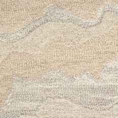 Graceful GRU01 Abstract Wool Runner Rugs by Nourison in Beige