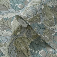 Acanthus Wallpaper W0175/03 by Clarke & Clarke in Slate Dove