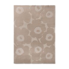 Unikko Tufted Wool Floral Rugs 132201 by Marimekko in Light Beige