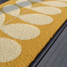 Solid Stem Indoor Outdoor Runner Rug 463606 by Orla Kiely in Sunflower