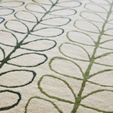 Linear Stem Ombre Runner Rugs 061107 in Basil By Orla Kiely