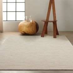 HAL01 Stripe Wool Rug By Calvin Klein in Grey