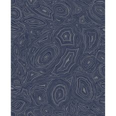 Malachite Wallpaper 17034 by Cole & Son in Royal Blue Silver