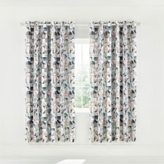 Tolka Geometric Curtains By Helena Springfield in Teal Green