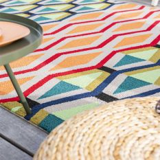 Habitat Cruz Outdoor Geometric Rugs in Multi 411803