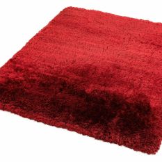 Plush Shaggy Rugs in Red