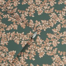 Burnham Botanical Wallpaper 114902 by Laura Ashley in Fern Green