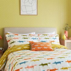 Mr Fox Birthday Cotton Bedding by Scion in Multi