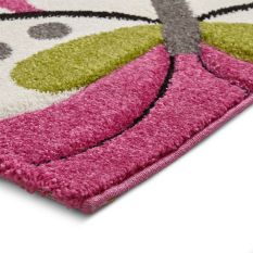 Brooklyn Kids 772 Butterfly Floral Rugs in Pink