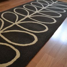 Linear Stem Hallway Runner Rugs in 60505 Slate by Orla Kiely