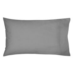 Plain Housewife Pillowcase By Bedeck of Belfast in Charcoal grey