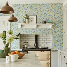 Lemon Tree Wallpaper 216674 by Morris & Co in Wedgewood Blue