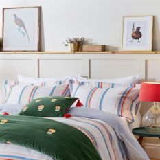 Golden Hour Stripe Bedding by Joules in White