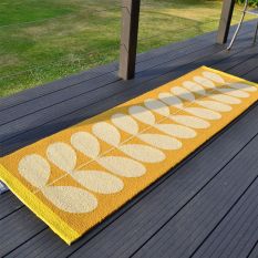 Solid Stem Indoor Outdoor Runner Rug 463606 by Orla Kiely in Sunflower