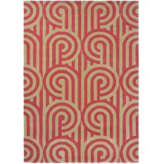 Turnabouts Rugs 039200 in Claret by Florence Broadhurst