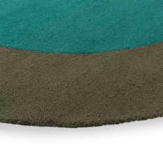 Habitat Festival Round Indoor Outdoor Rug 496308 by Brink & Campman in Aqua Blue