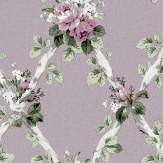 Elwyn Floral Wallpaper 115266 by Laura Ashley in Grape Purple