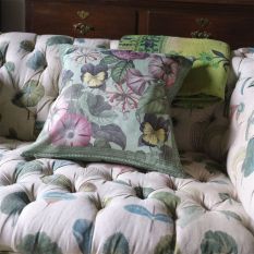 Botany Floral Cushion in Sage Green by John Derian