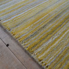 Fine Stripes Wool Hallway Runner in Ochre