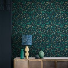 Wild Chervil Wallpaper 120394 by Clarissa Hulse in Kingfisher Gold