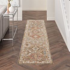 Sahar SHR01 Traditional Persian Runner Rugs by Nourison in Green