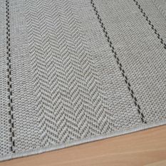 Patio Stripe PAT03 Chevron Outdoor Rugs in Beige