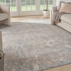 Nourison Exhale Abstract Rugs EXL02 in Beige Blue