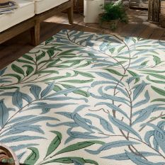 Willow Boughs Indoor Outdoor Rugs 428607 by Morris & Co in Leafy Arbor