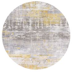 Louis De Poortere Atlantic Streaks 8715 Circle Rugs in Sea Bright Sunny